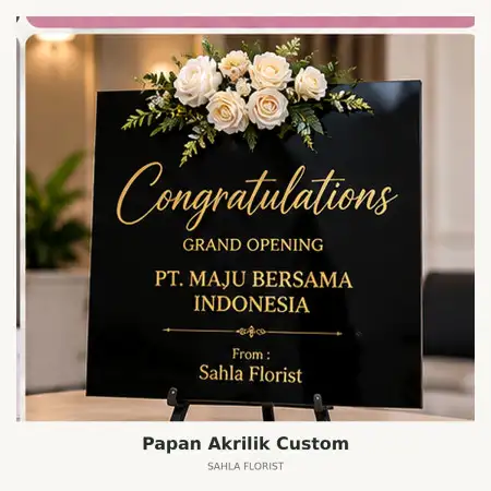 Papan Bunga Akrilik Belitung Timur